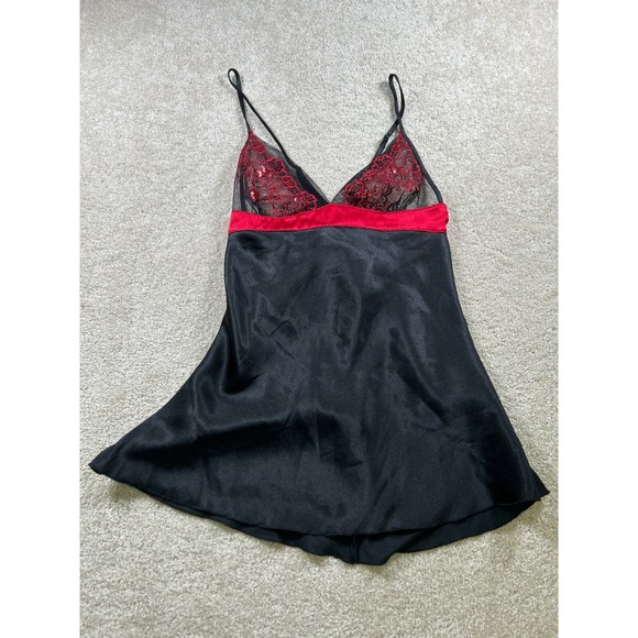 Shirley of Hollywood Chemise Womens‎ Small Lace Satin Lingerie Nightgown Pajama - Picture 1 of 11